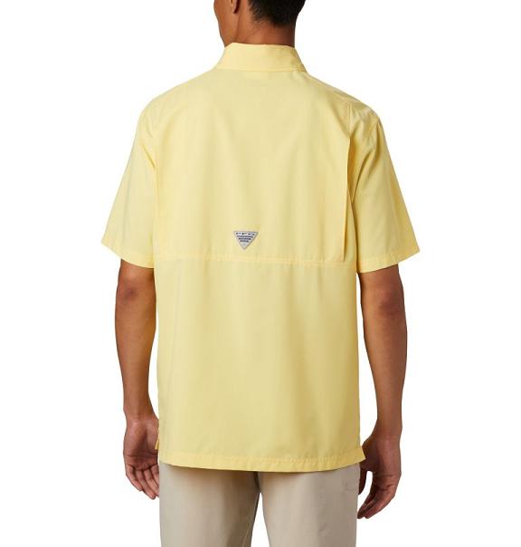 Columbia PFG Grander Marlin Shirts Yellow For Men's NZ79864 New Zealand